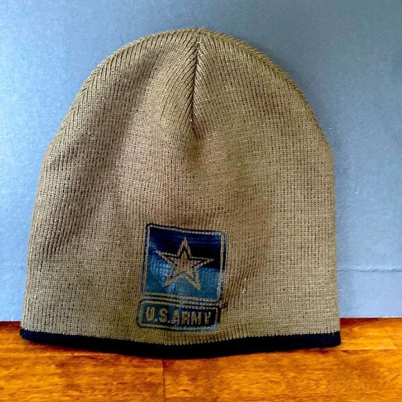 U.S. Army Olive Green Beanie Knit Cap - Picture 3 of 5